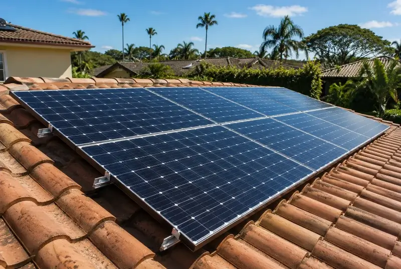 Installation de panneaux solaires au Pontet